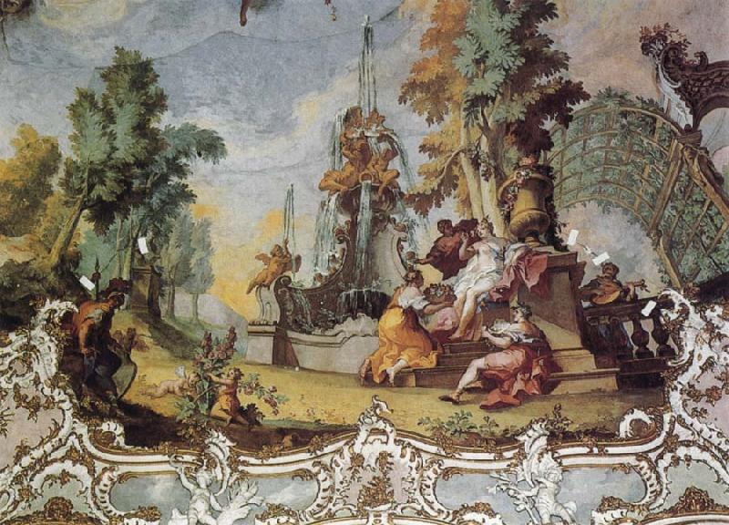ZIMMERMANN  Johann Baptist The Nymph as Symbol of Nymphenburg Norge oil painting art